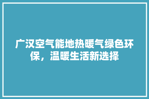 广汉空气能地热暖气绿色环保，温暖生活新选择 热水器