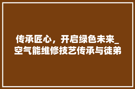 传承匠心，开启绿色未来_空气能维修技艺传承与徒弟培养_空气能维修招徒弟 传承匠心，开启绿色未来_空气能维修技艺传承与徒弟培养_空气能维修招徒弟 水电维修