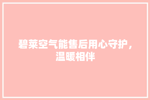碧莱空气能售后用心守护，温暖相伴 家居维修