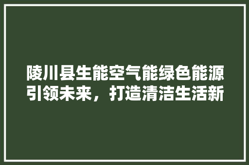 陵川县生能空气能绿色能源引领未来，打造清洁生活新风尚 贴膜