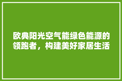 欧典阳光空气能绿色能源的领跑者，构建美好家居生活 装修设计