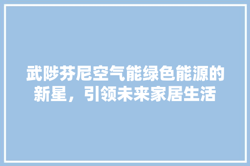 武陟芬尼空气能绿色能源的新星，引领未来家居生活 贴膜