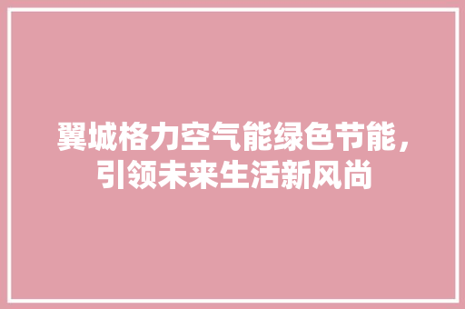 翼城格力空气能绿色节能，引领未来生活新风尚 冰箱