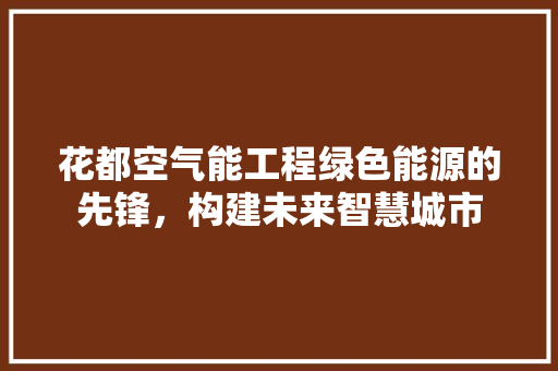 花都空气能工程绿色能源的先锋，构建未来智慧城市 灯具安装