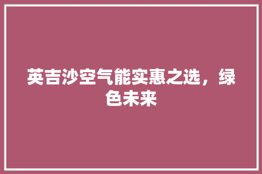英吉沙空气能实惠之选，绿色未来 家居维修