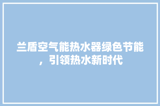 兰盾空气能热水器绿色节能，引领热水新时代 清洁保养