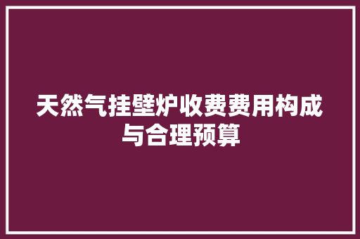 天然气挂壁炉收费费用构成与合理预算 家具修理