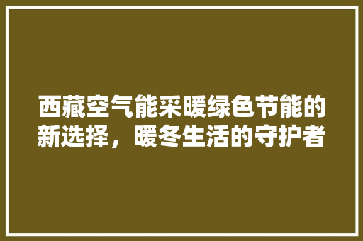 西藏空气能采暖绿色节能的新选择，暖冬生活的守护者 翻新改色