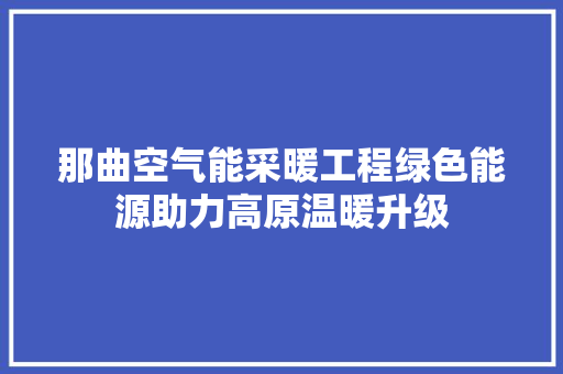 那曲空气能采暖工程绿色能源助力高原温暖升级 空调