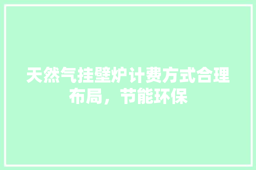 天然气挂壁炉计费方式合理布局，节能环保 装修设计