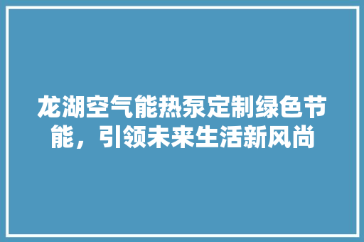 龙湖空气能热泵定制绿色节能，引领未来生活新风尚 灯具安装