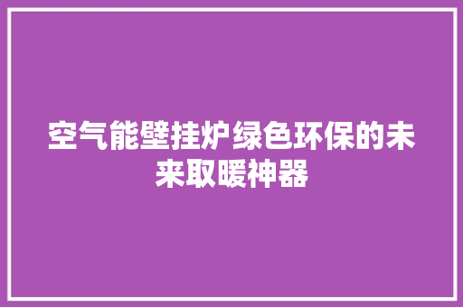 空气能壁挂炉绿色环保的未来取暖神器 龙头管件