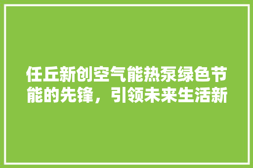 任丘新创空气能热泵绿色节能的先锋，引领未来生活新风尚 洗衣机