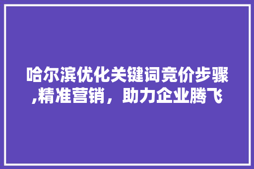 哈尔滨优化关键词竞价步骤,精准营销，助力企业腾飞 装修设计