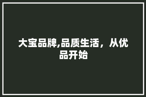大宝品牌,品质生活，从优品开始 空调