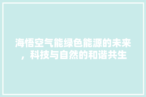 海悟空气能绿色能源的未来，科技与自然的和谐共生 装修设计