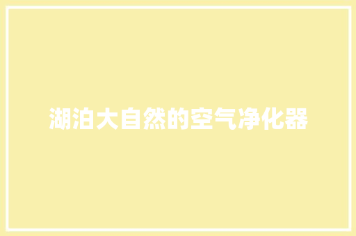湖泊大自然的空气净化器 热水器 湖泊大自然的空气净化器 热水器