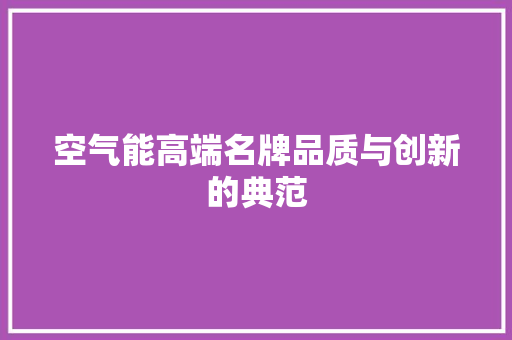 空气能高端名牌品质与创新的典范 家具修理