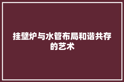 挂壁炉与水管布局和谐共存的艺术 家具修理
