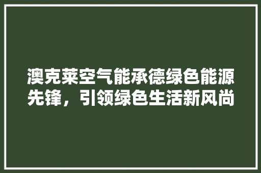 澳克莱空气能承德绿色能源先锋，引领绿色生活新风尚 空调