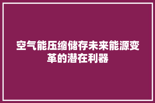 空气能压缩储存未来能源变革的潜在利器 洗衣机
