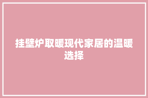 挂壁炉取暖现代家居的温暖选择 家电维护 挂壁炉取暖现代家居的温暖选择 家电维护