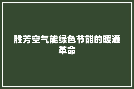 胜芳空气能绿色节能的暖通革命 清洁保养