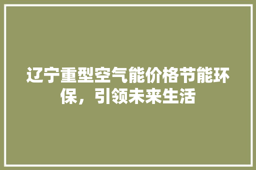 辽宁重型空气能价格节能环保，引领未来生活 贴膜