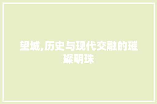 望城,历史与现代交融的璀璨明珠 冰箱