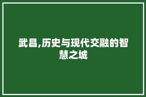 武昌,历史与现代交融的智慧之城 热水器