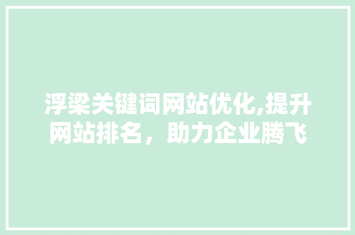 浮梁关键词网站优化,提升网站排名，助力企业腾飞 洗衣机