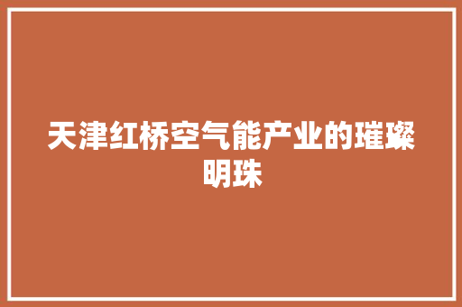 天津红桥空气能产业的璀璨明珠 家居维修