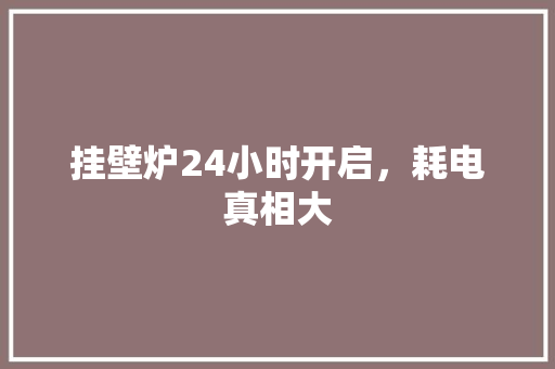 挂壁炉24小时开启，耗电真相大 冰箱