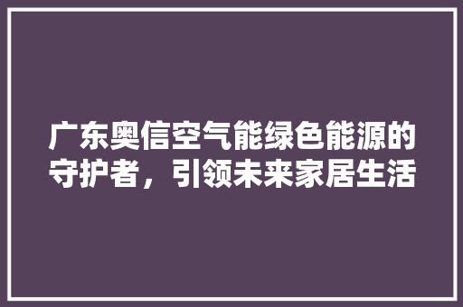 广东奥信空气能绿色能源的守护者，引领未来家居生活新风尚 洗衣机