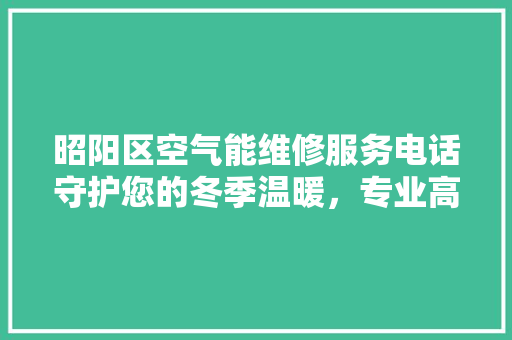 昭阳区空气能维修服务电话守护您的冬季温暖，专业高效 洁具维修