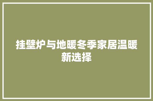 挂壁炉与地暖冬季家居温暖新选择 装修设计