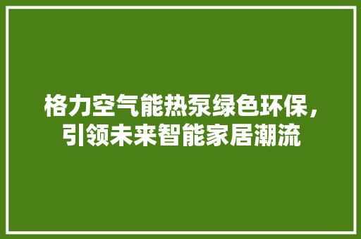 格力空气能热泵绿色环保，引领未来智能家居潮流 洗衣机
