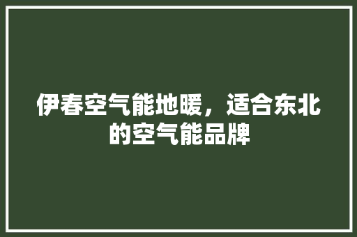 伊春空气能地暖，适合东北的空气能品牌 家电维护