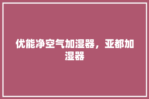 优能净空气加湿器，亚都加湿器 家具修理