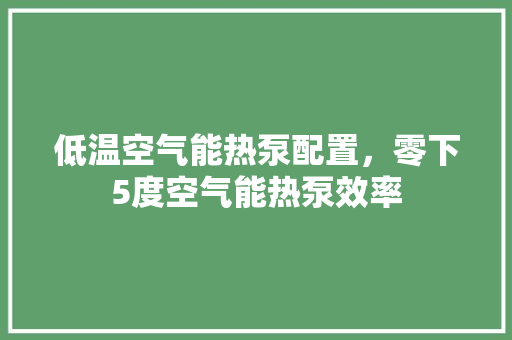 低温空气能热泵配置，零下5度空气能热泵效率 家具修理