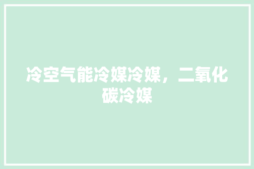 冷空气能冷媒冷媒，二氧化碳冷媒 翻新改色