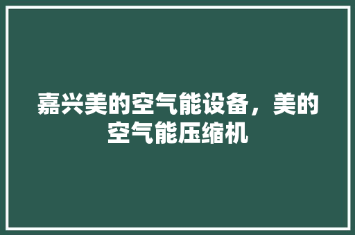 嘉兴美的空气能设备，美的空气能压缩机 热水器