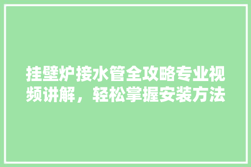 挂壁炉接水管全攻略专业视频讲解，轻松掌握安装方法 热水器