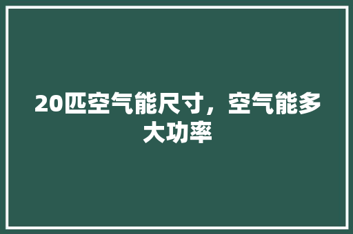 20匹空气能尺寸，空气能多大功率 空调