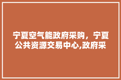宁夏空气能政府采购，宁夏公共资源交易中心,政府采购网 贴膜