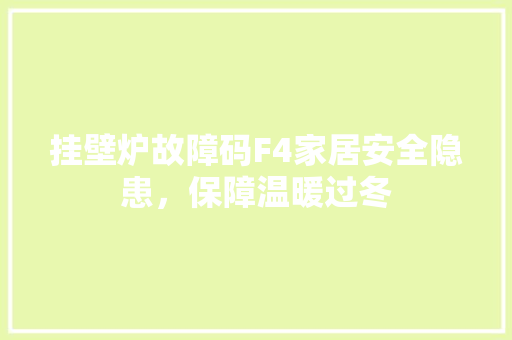 挂壁炉故障码F4家居安全隐患，保障温暖过冬 灯具安装