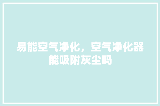 易能空气净化，空气净化器能吸附灰尘吗 洗衣机