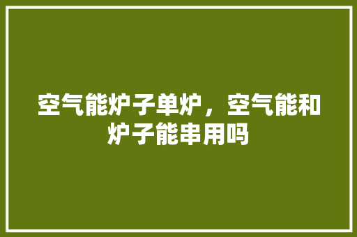空气能炉子单炉，空气能和炉子能串用吗 热水器