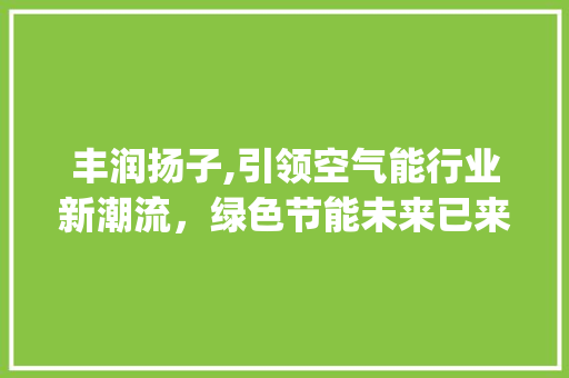 丰润扬子,引领空气能行业新潮流，绿色节能未来已来_丰润扬子空气能 丰润扬子,引领空气能行业新潮流，绿色节能未来已来_丰润扬子空气能 水电维修