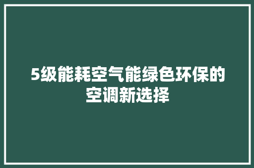 5级能耗空气能绿色环保的空调新选择 洁具维修